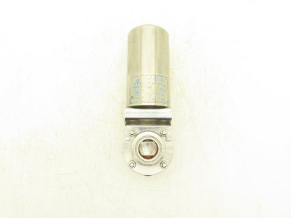 AJC10B-7-4-15-20 2-Way Sanitary Butterfly Valve 1.5" Pneumatic Air Actuated 304L