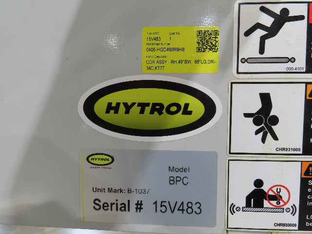 Hytrol BPC 49"x 56' Slider Bed Conveyor 47" Belt 7.5Hp 3PH Center Drive 170fpm