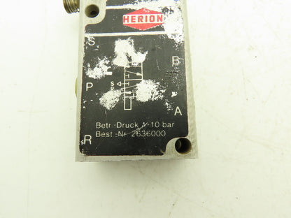 Herion 2636000 Pneumatic Air Solenoid Valve 1-10 Bar 24VAC