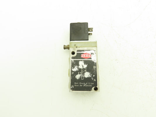 Herion 2636000 Pneumatic Air Solenoid Valve 1-10 Bar 24VAC