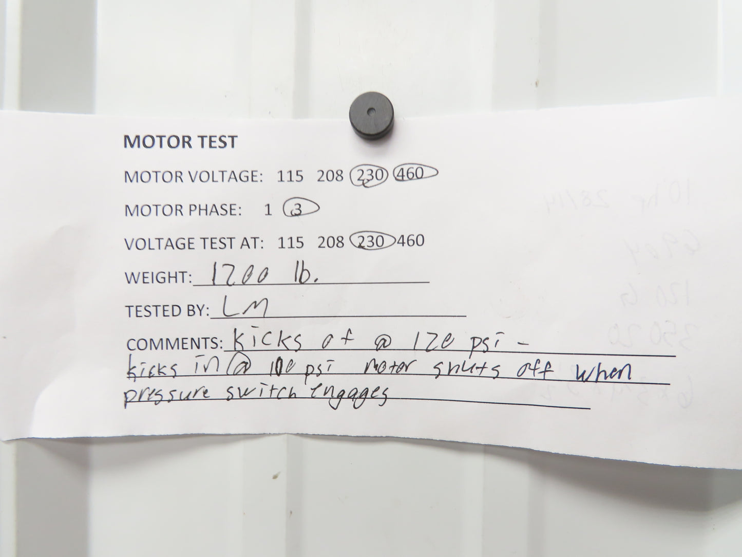 Quincy 350 20 Piston Air Compressor Pump 36CFM @ 175PSI 10Hp 230/460V 120G Tank
