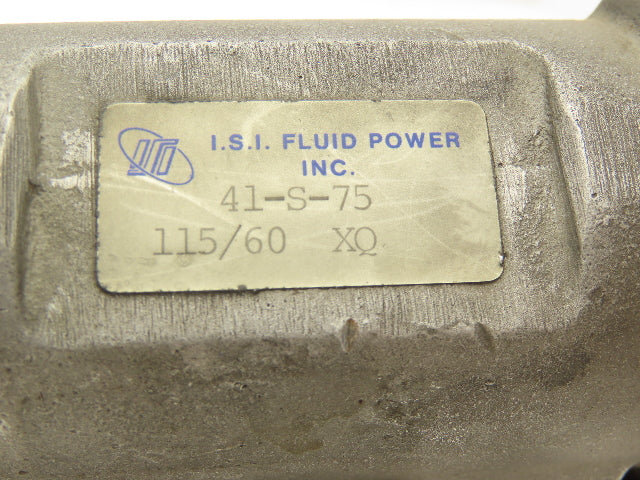 ISI Fluid Power 41-S-75 Pneumatic Directional Solenoid Air Valve 120V Coil