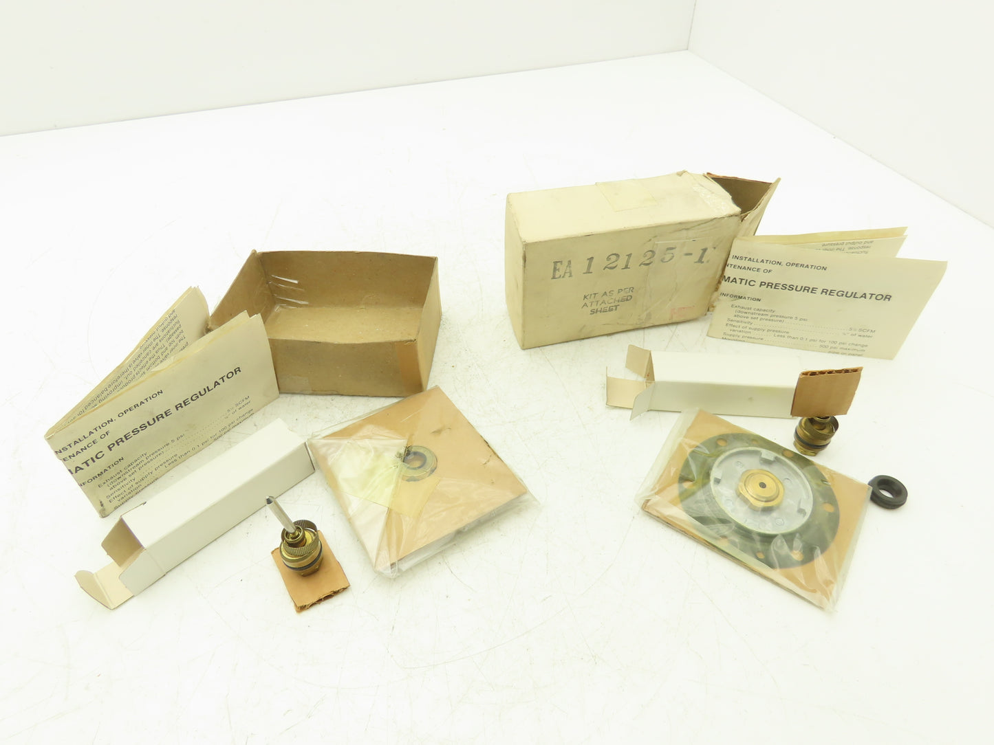 Fairchild EA12125-1 Pneumatic Air Regulator Repair Kit Lot of 2