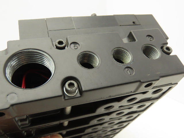 Parker F3251BCC53A Pneumatic Directional Solenoid Valve 6-Station Manifold 120V