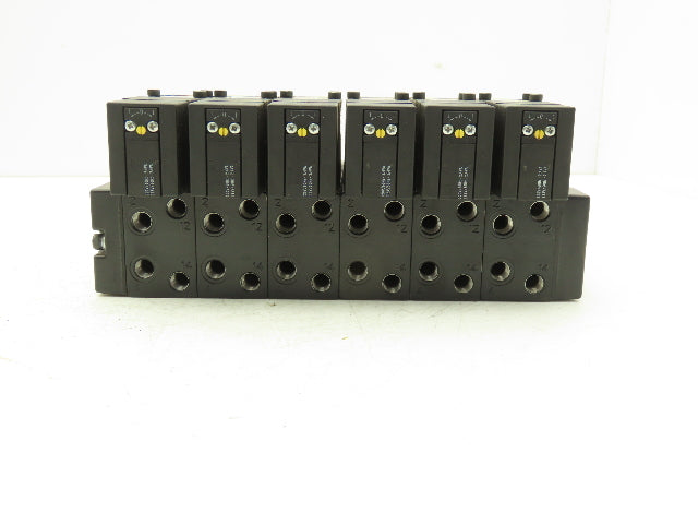 Parker F3251BCC53A Pneumatic Directional Solenoid Valve 6-Station Manifold 120V