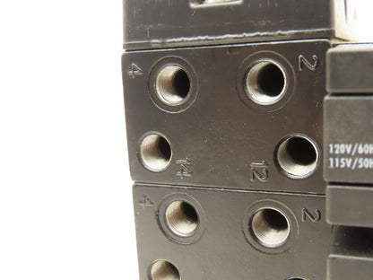 Parker F3251BCC53A Pneumatic Directional Solenoid Valve 6-Station Manifold 120V