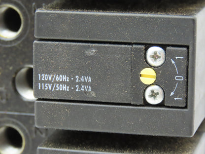 Parker F3251BCC53A Pneumatic Directional Solenoid Valve 9-Station Manifold 120V