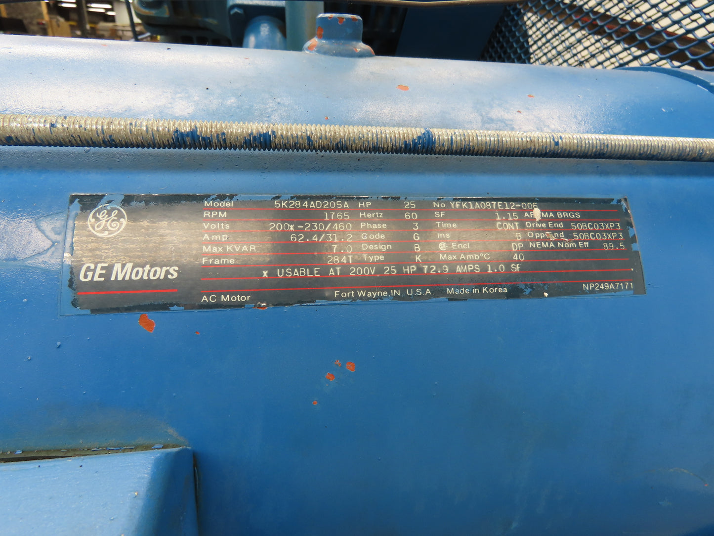 Quincy 5120 Piston Air Compressor Pump 87CFM @ 175PSI 25Hp 230/460V 200G Tank