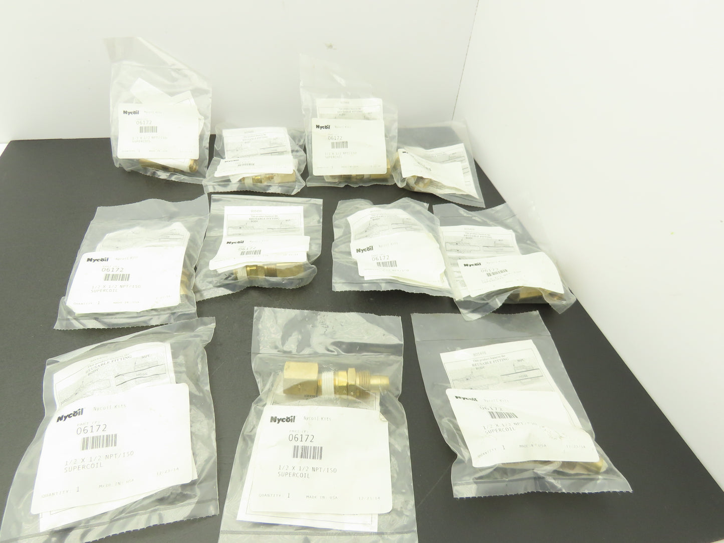 Nycoil 06172 Re-usable Fitting Kit 1/2" Hose x 1/2" NPT Supercoil Lot of 11