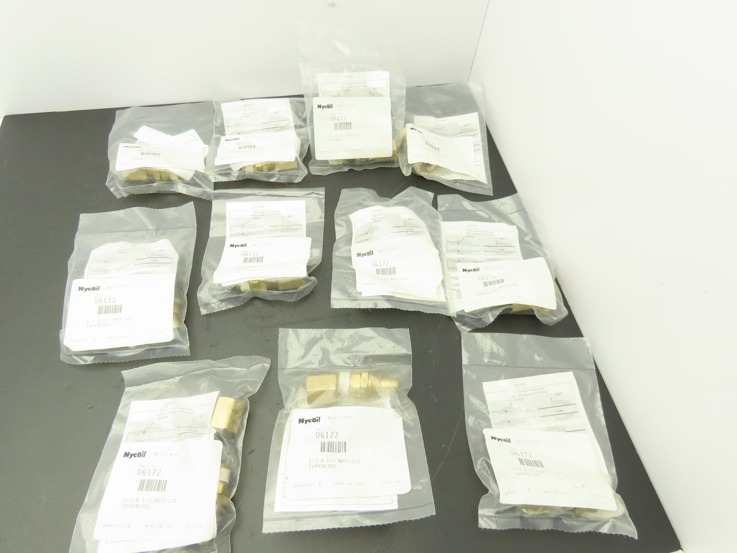 Nycoil 06172 Re-usable Fitting Kit 1/2" Hose x 1/2" NPT Supercoil Lot of 11