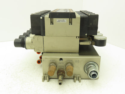 SMC NVFS4300-5FZ Pneumatic Solenoid Valve 7-Station Manifold 24V NVV5FS4-01T-071
