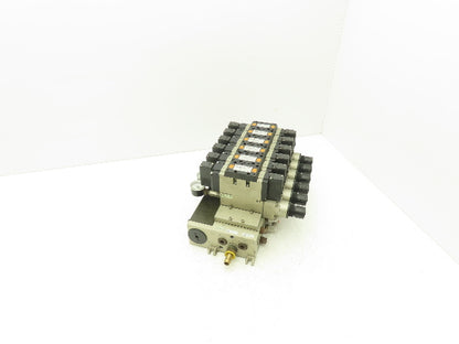 SMC NVFS4300-5FZ Pneumatic Solenoid Valve 7-Station Manifold 24V NVV5FS4-01T-071