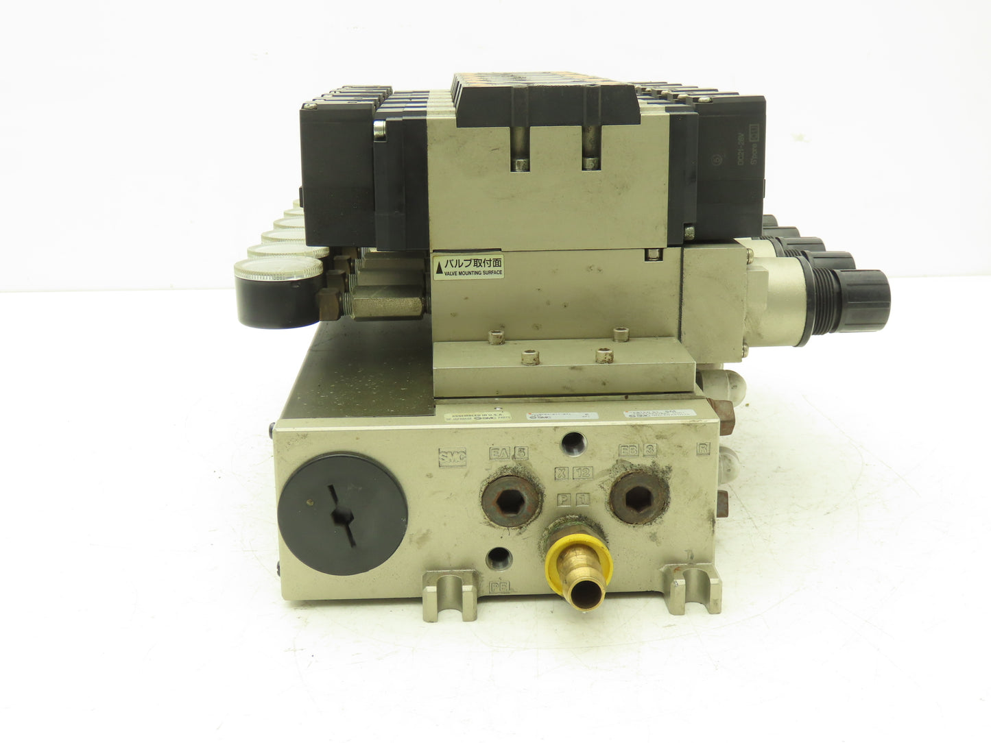 SMC NVFS4300-5FZ Pneumatic Solenoid Valve 7-Station Manifold 24V NVV5FS4-01T-071