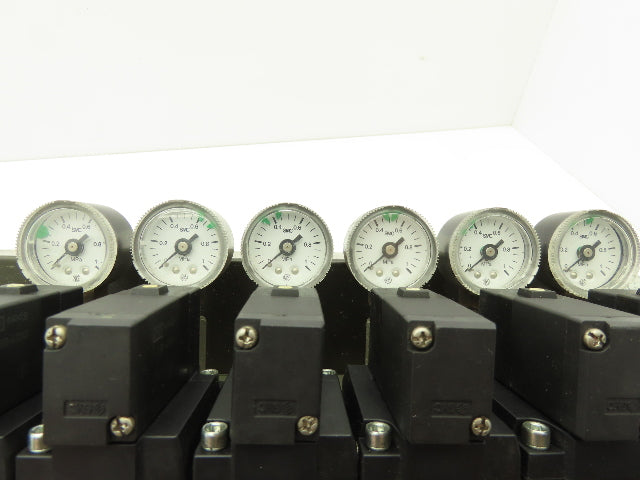 SMC NVFS4300-5FZ Pneumatic Solenoid Valve 7-Station Manifold 24V NVV5FS4-01T-071