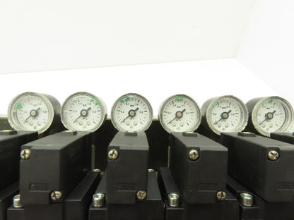 SMC NVFS4300-5FZ Pneumatic Solenoid Valve 7-Station Manifold 24V NVV5FS4-01T-071