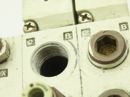 SMC VQ4301-5W Pneumatic Solenoid Valve 3-Station Manifold 24VDC  Lot of 2