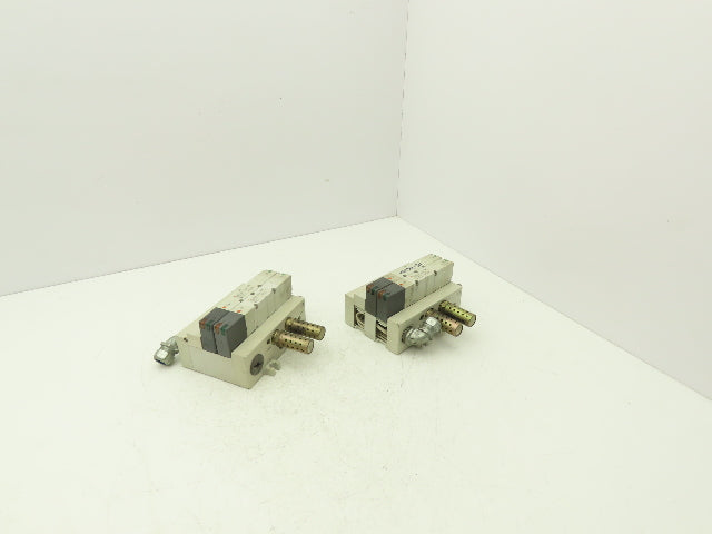 SMC VQ4301-5W Pneumatic Solenoid Valve 3-Station Manifold 24VDC  Lot of 2