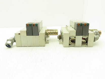 SMC VQ4301-5W Pneumatic Solenoid Valve 3-Station Manifold 24VDC  Lot of 2