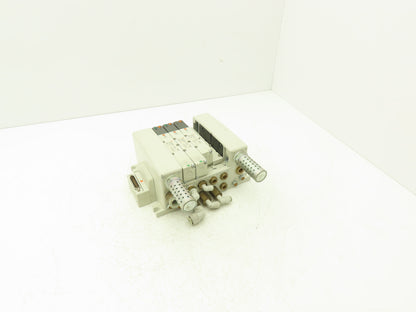 SMC VQ4301-5W VQ4101 Pneumatic Solenoid Valve 4-Station Manifold 24V w/3 Valves