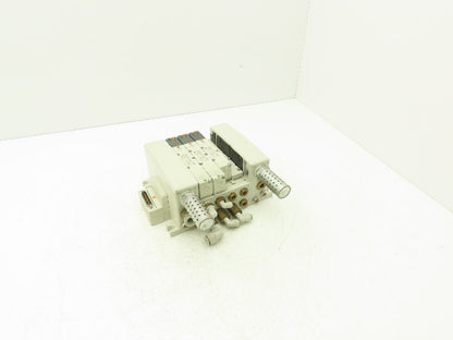 SMC VQ4301-5W VQ4101 Pneumatic Solenoid Valve 4-Station Manifold 24V w/3 Valves
