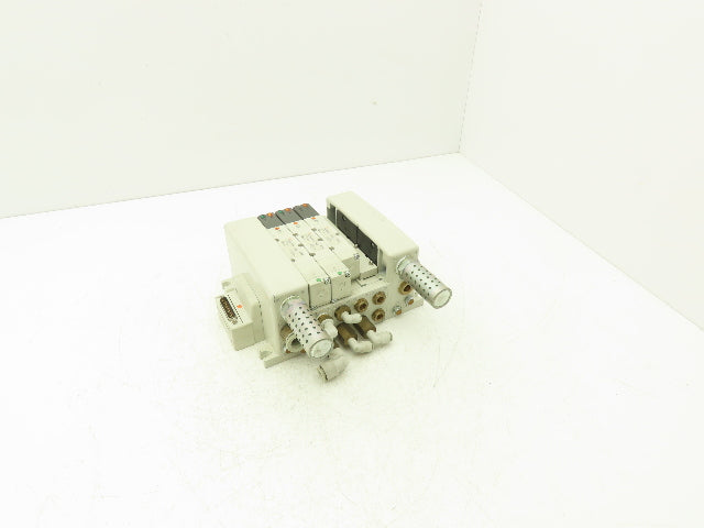 SMC VQ4301-5W VQ4101 Pneumatic Solenoid Valve 4-Station Manifold 24V w/3 Valves