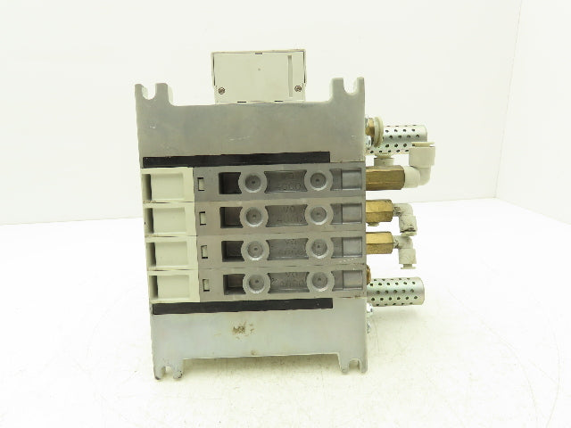 SMC VQ4301-5W VQ4101 Pneumatic Solenoid Valve 4-Station Manifold 24V w/3 Valves