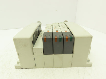 SMC VQ4301-5W VQ4101 Pneumatic Solenoid Valve 4-Station Manifold 24V w/3 Valves