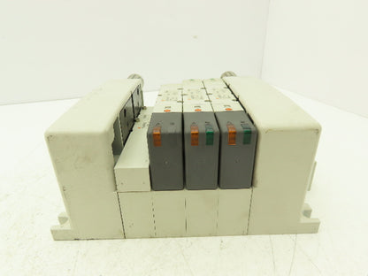 SMC VQ4301-5W VQ4101 Pneumatic Solenoid Valve 4-Station Manifold 24V w/3 Valves