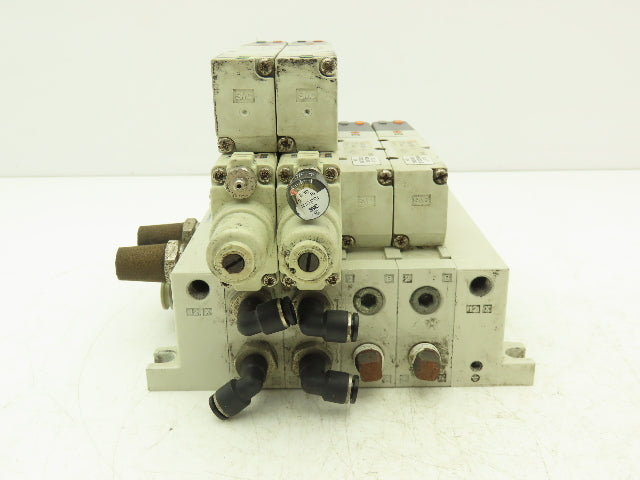 SMC VQ4301/4100-5W Pneumatic Solenoid Valve 4-Station Manifold VV5Q41-0802TFD0
