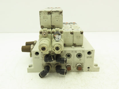 SMC VQ4301/4100-5W Pneumatic Solenoid Valve 4-Station Manifold VV5Q41-0802TFD0
