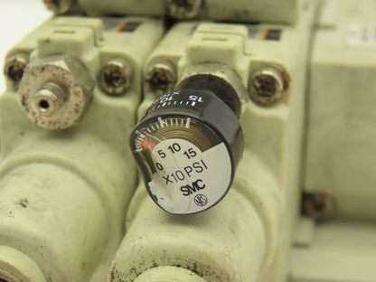 SMC VQ4301/4100-5W Pneumatic Solenoid Valve 4-Station Manifold VV5Q41-0802TFD0