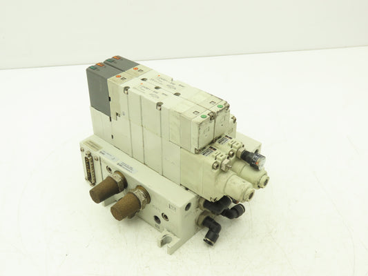 SMC VQ4301/4100-5W Pneumatic Solenoid Valve 4-Station Manifold VV5Q41-0802TFD0