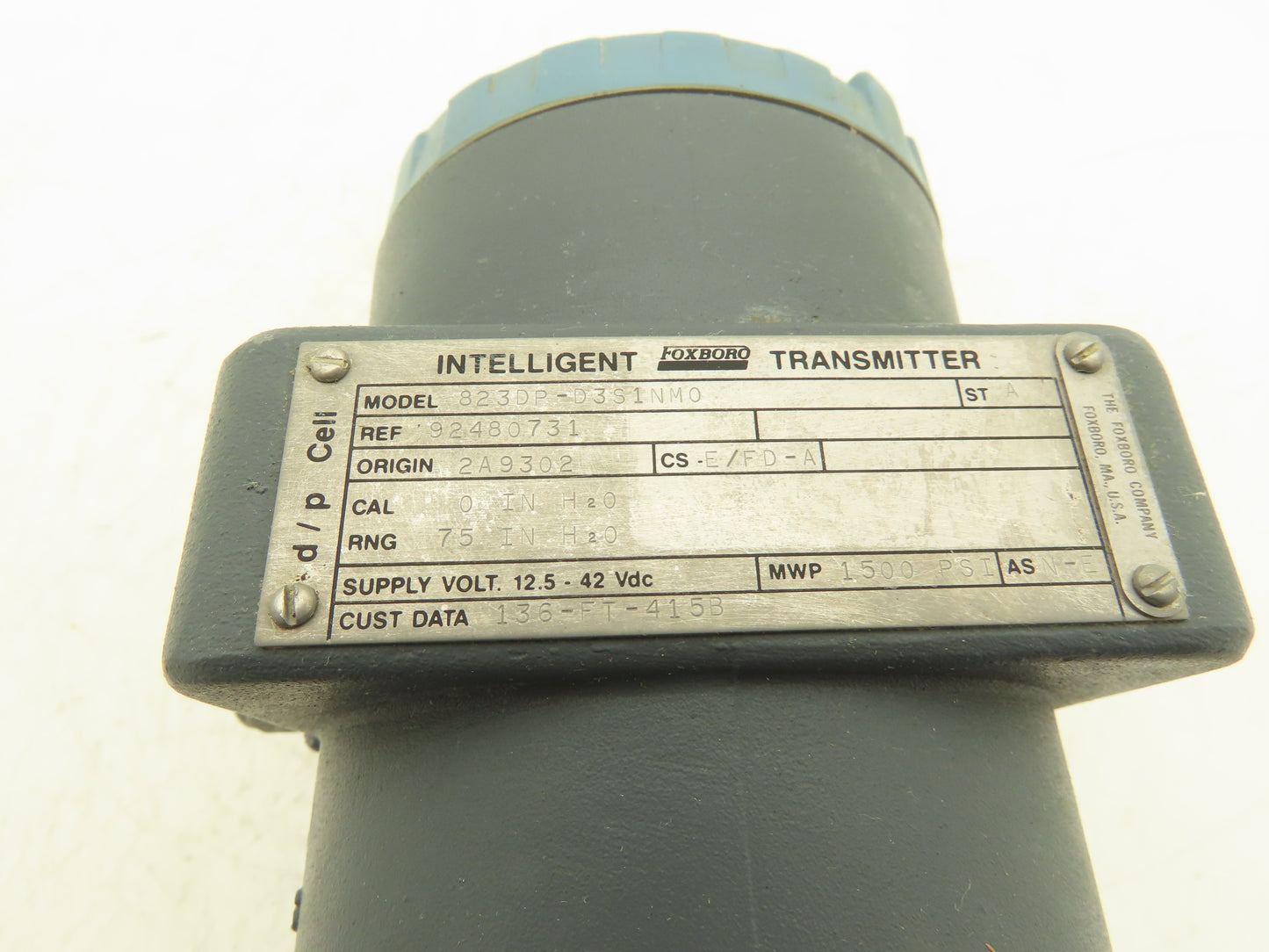 Foxboro 823DP-D3S1NM0 Intelligent Differential Pressure Transmitter 12.5-42vdc