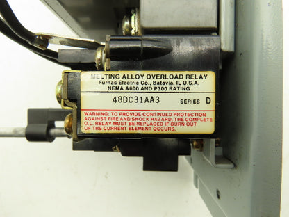 Furnas 22DP32A*E6 Reversing Motor Starter 10Hp Size 1 Max 27A 600 VAC Overload