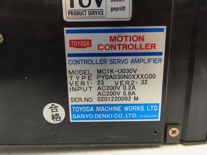 Toyoda Machine Works MC1K-U030V Motion Controller Servo Amplifier 200VAC
