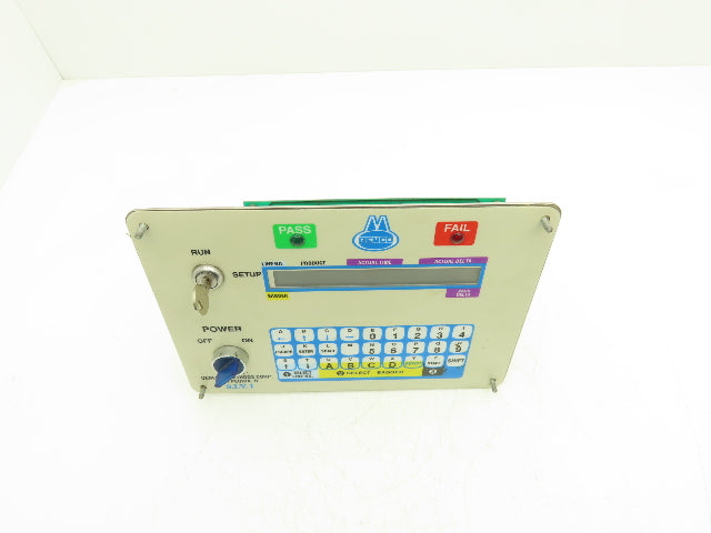 Gemco SIV I Seal Tester Operator Panel Plate