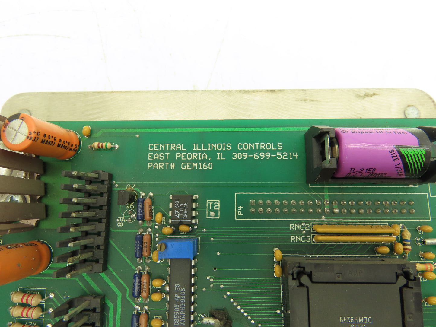 Gemco SIV I Seal Tester Operator Panel Plate