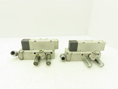 SMC VQ5300-5W Pneumatic Solenoid Valve Single Station Manifold 24VDC  Lot of 2