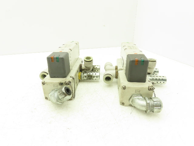 SMC VQ5300-5W Pneumatic Solenoid Valve Single Station Manifold 24VDC  Lot of 2