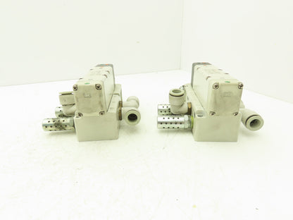 SMC VQ5300-5W Pneumatic Solenoid Valve Single Station Manifold 24VDC  Lot of 2