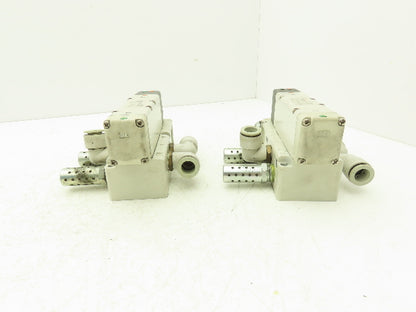 SMC VQ5300-5W Pneumatic Solenoid Valve Single Station Manifold 24VDC  Lot of 2