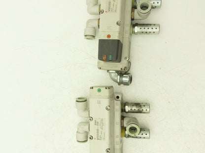 SMC VQ5300-5W Pneumatic Solenoid Valve Single Station Manifold 24VDC  Lot of 2