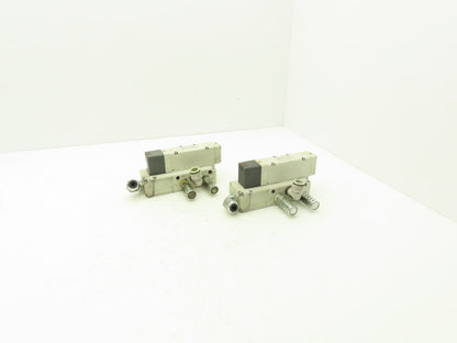 SMC VQ5300-5W Pneumatic Solenoid Valve Single Station Manifold 24VDC  Lot of 2