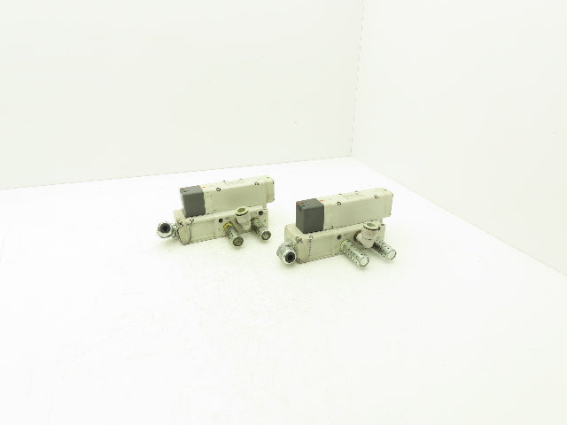 SMC VQ5300-5W Pneumatic Solenoid Valve Single Station Manifold 24VDC  Lot of 2