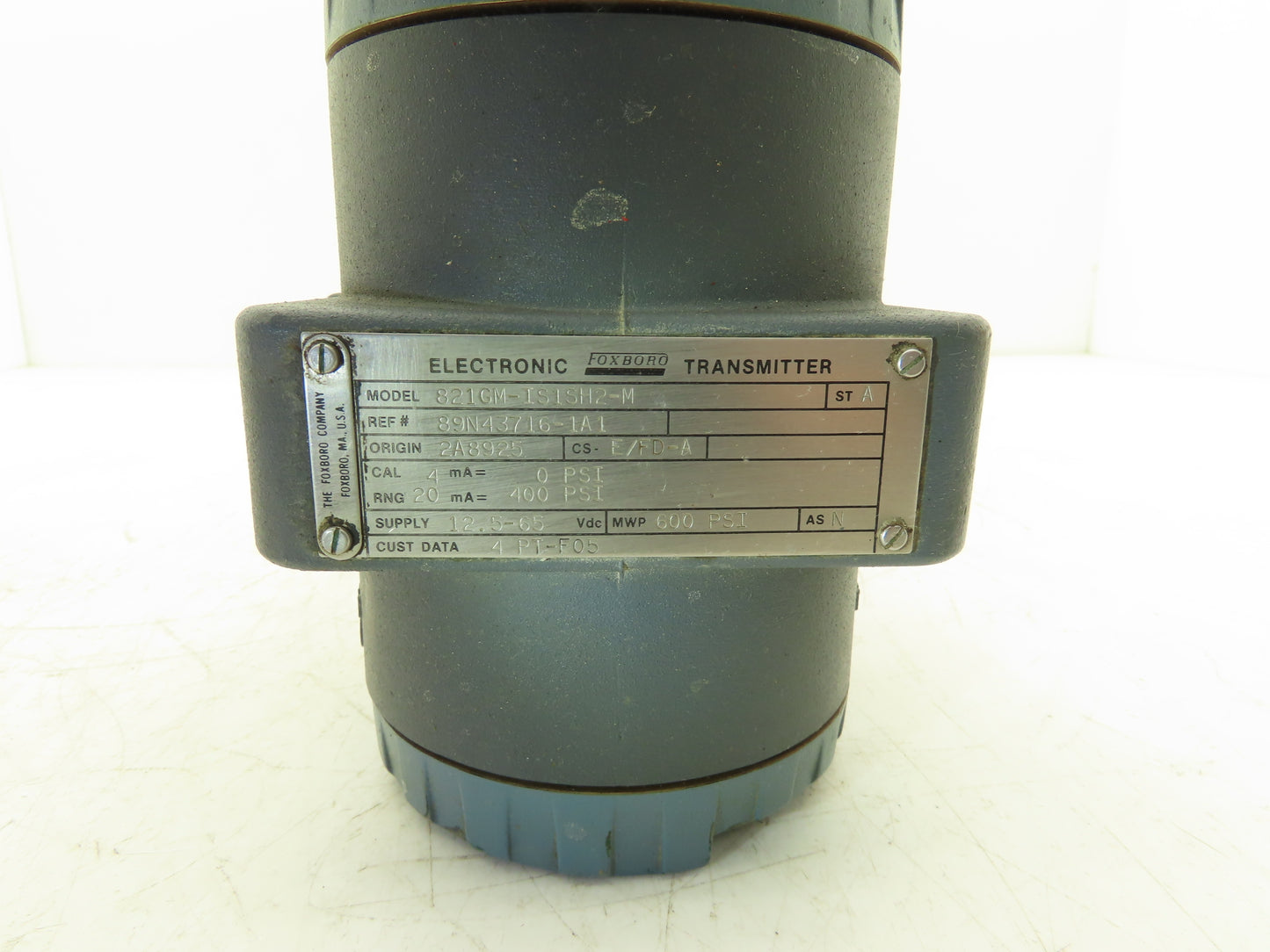 Foxboro 821GM-IS1SH2-M Electronic Pressure Transmitter 12.5-65VDC 0-400PSI