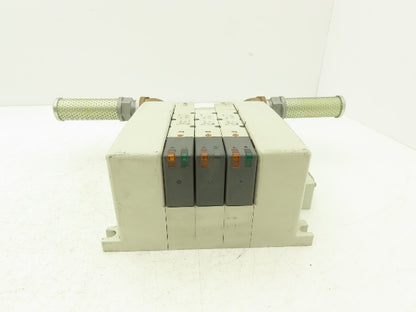SMC VQ4101/4301-5W Pneumatic Solenoid Valve 3-Station Manifold 24VDC D-Sub