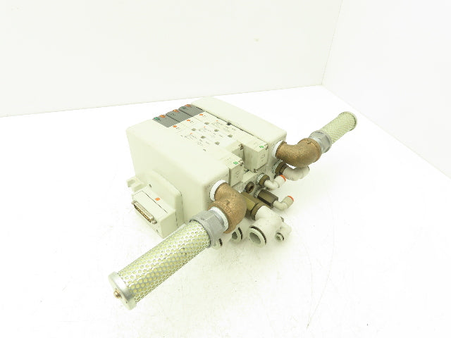 SMC VQ4101/4301-5W Pneumatic Solenoid Valve 3-Station Manifold 24VDC D-Sub