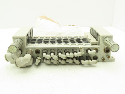 SMC VV5Q41-10 Pneumatic 10-Station Plug-In Solenoid Valve Manifold D-Sub VQ4000