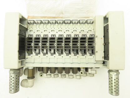 SMC VV5Q41-10 Pneumatic 10-Station Plug-In Solenoid Valve Manifold D-Sub VQ4000