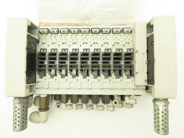 SMC VV5Q41-10 Pneumatic 10-Station Plug-In Solenoid Valve Manifold D-Sub VQ4000